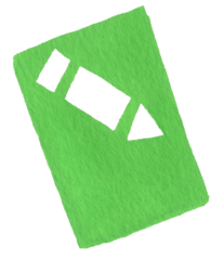 illustration of a pencil outlined in white against a green background