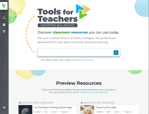 Tools for Teachers website home page