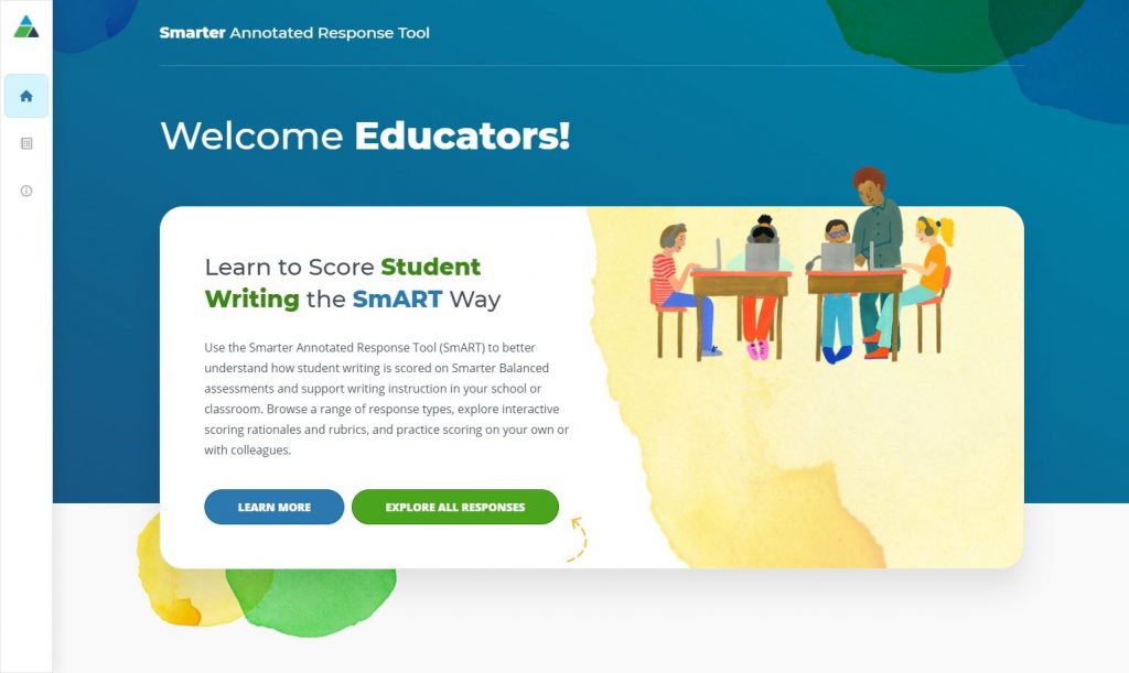 Homepage of the SmART website.