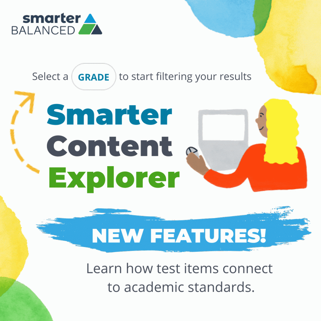 New Features! Learn how test items connect to academic standards.