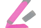 Icon illustration of a pink highlighter marker.